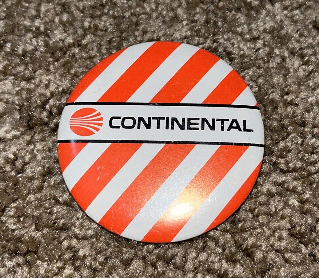 Vintage Advertising Continental Airlines Pin Button Aviation/Aircraft