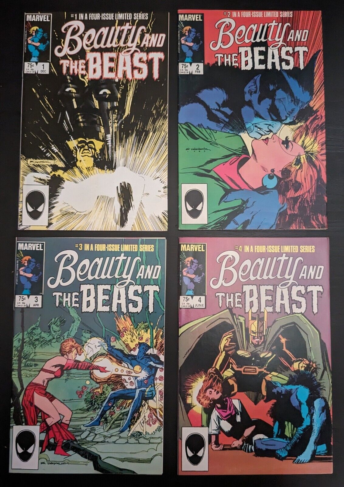Marvel BEAUTY AND THE BEAST #1-4 CompleteFour Issue Limited Series LOOKS GREAT