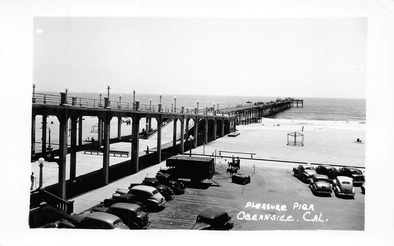 RPPC Pleasure Pier OCEANSIDE, CA San Diego County 1930s Vintage Photo California