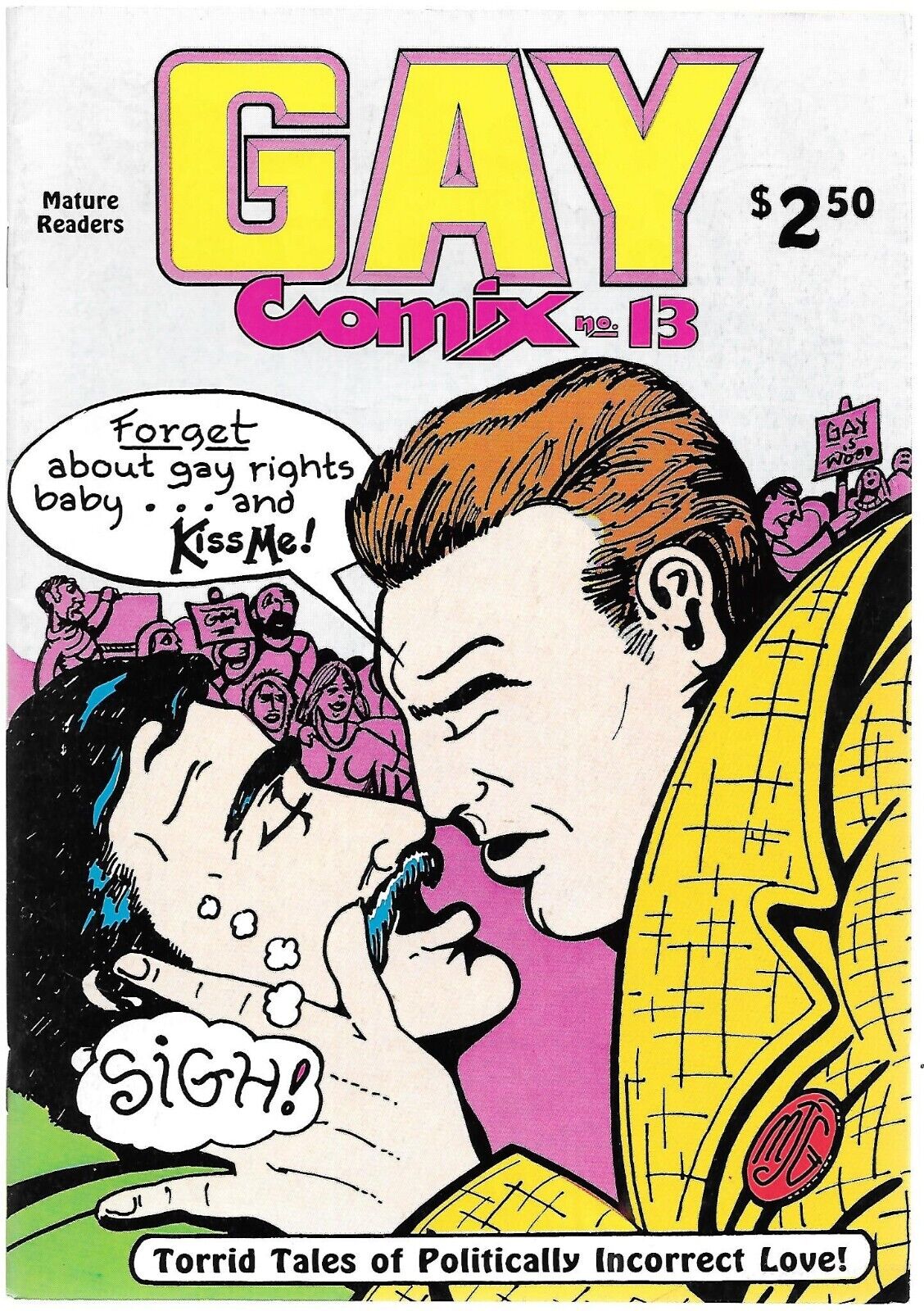 Gay Comix #13 First Printing 1988 Bob Ross VG Flip Covers