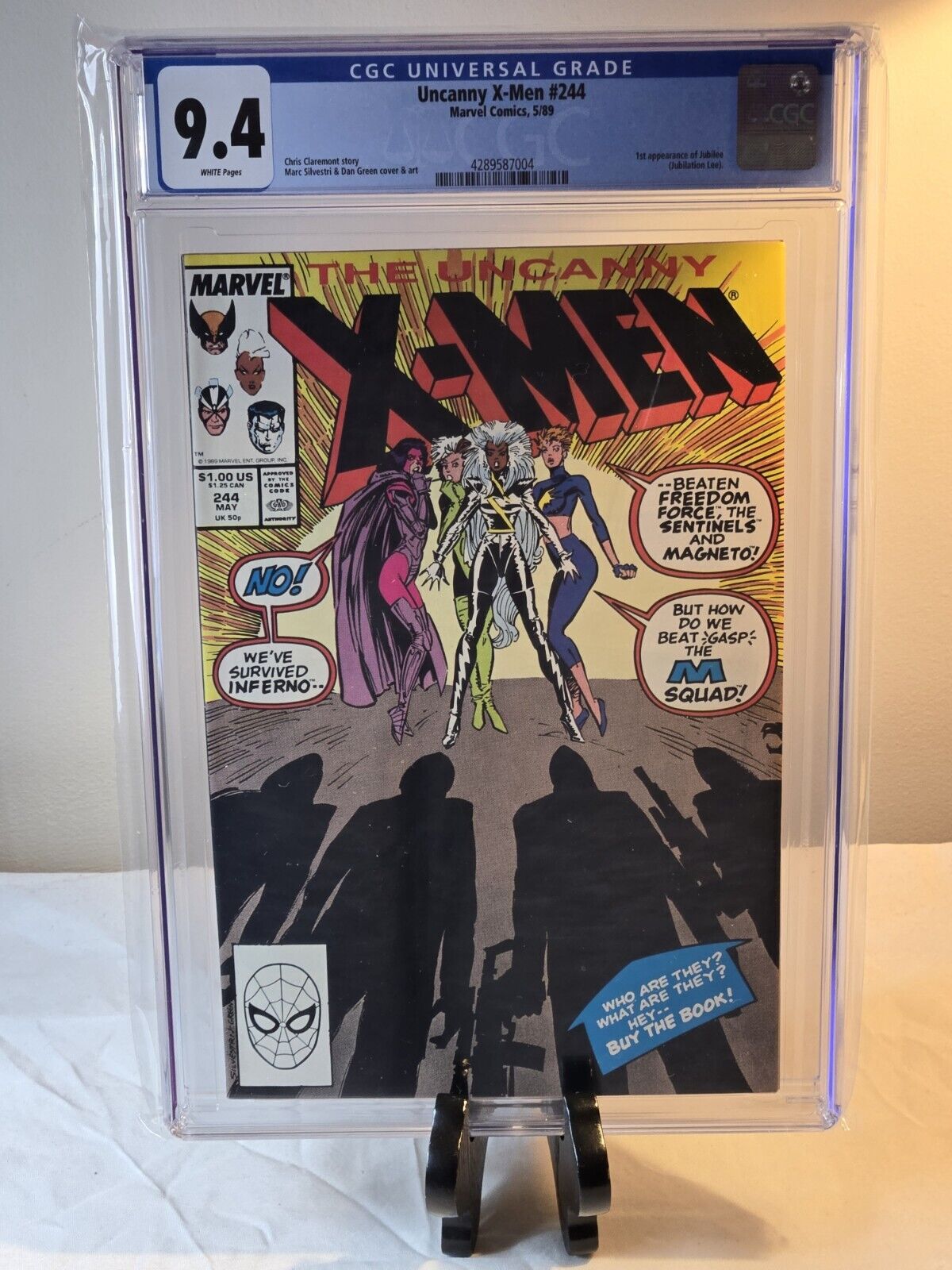 Uncanny X-Men #244 First Appearance of Jubilee CGC 9.4 White Pages 🔥 