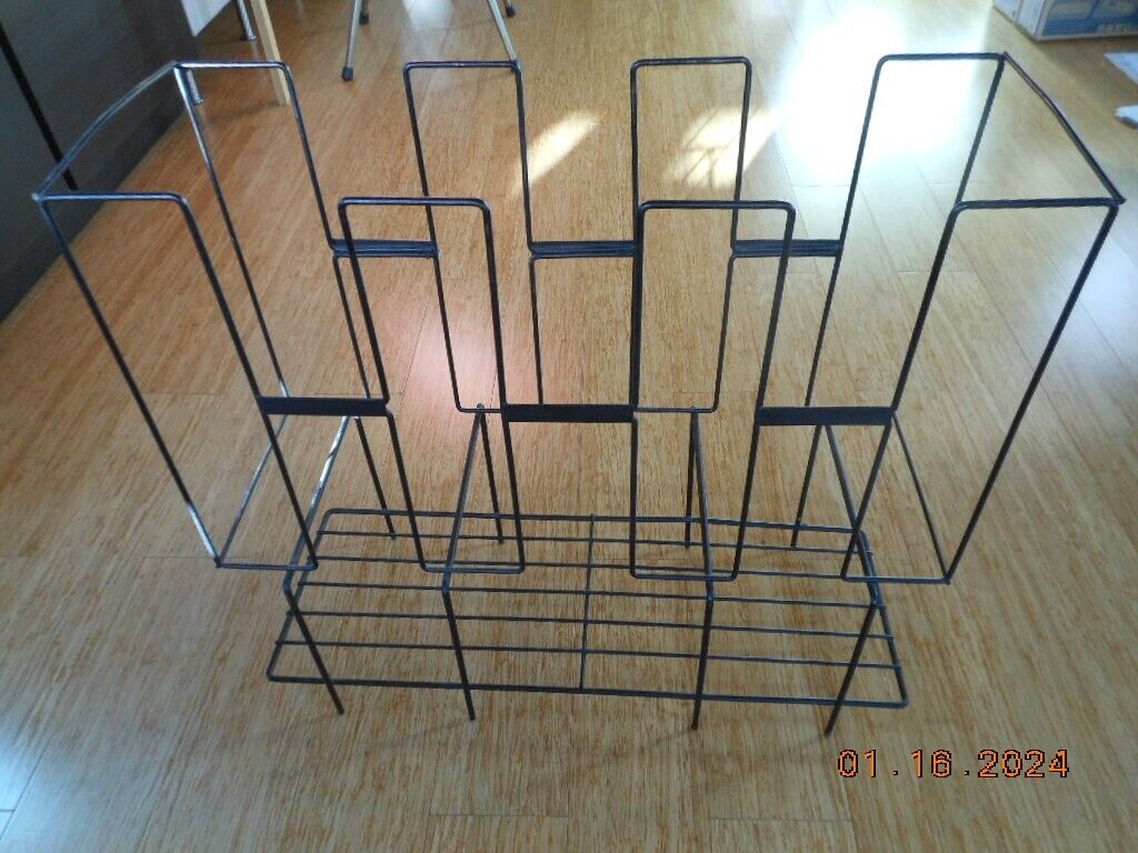 REDUCED Rare Mid Century Modern Wire Record Holder