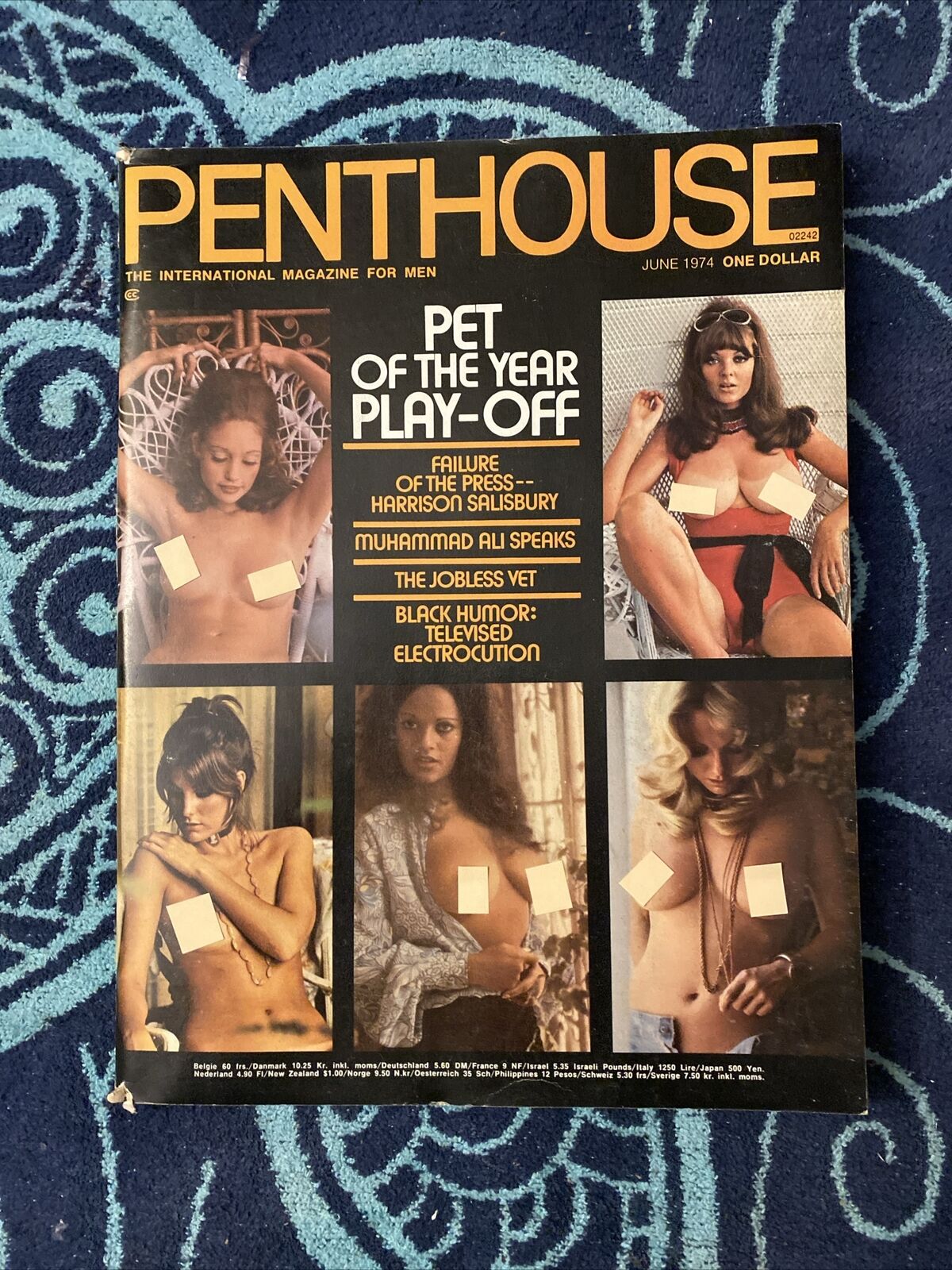 VTG‼ Penthouse June 1974 Vol 5 #10 Alicia Justin Pet of the Year Play-Off •