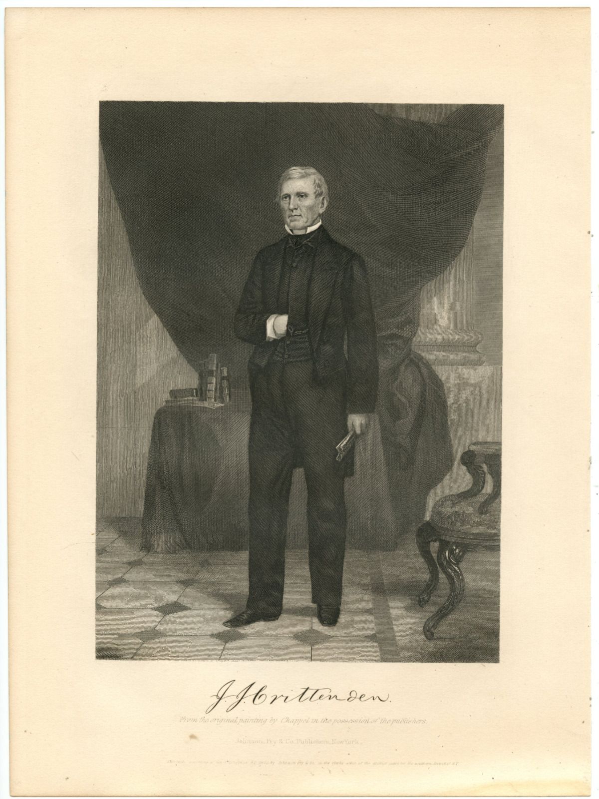 JOHN J CRITTENDEN, US Attorney General/Governor Senator Kentucky, Engraving 9685