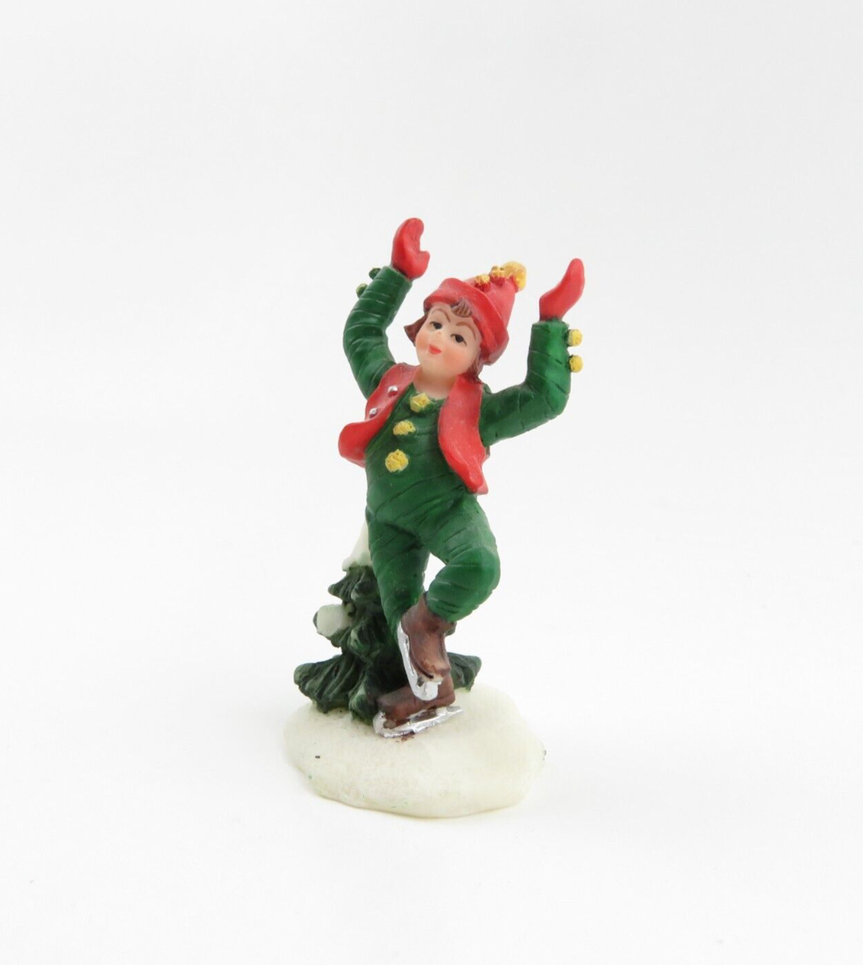 Holiday Time Christmas Village Accessory - Joyous Child on Skates - Bright Color