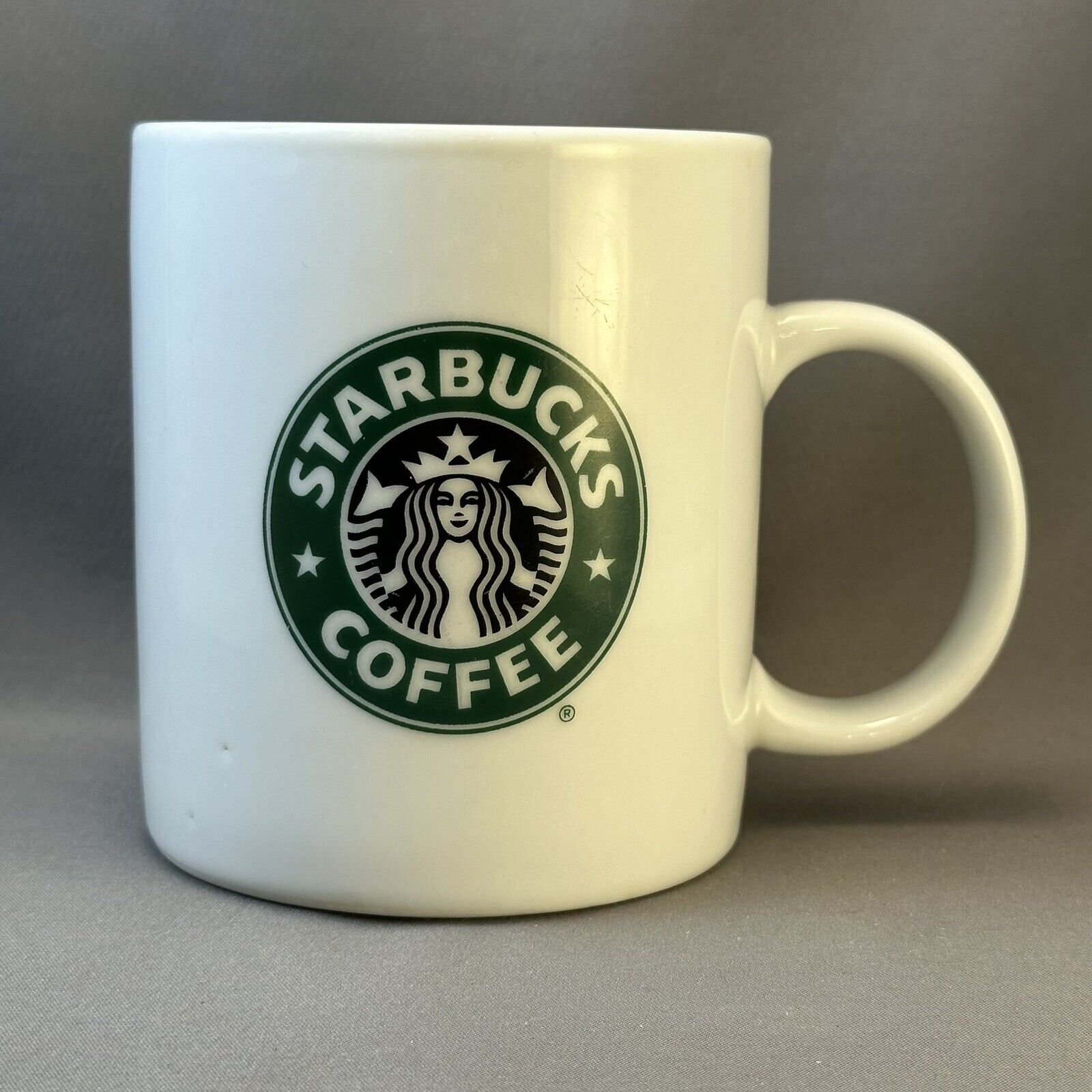 Vintage Starbucks 1999 Classic Logo White Ceramic Coffee Cup Mug 16 Oz