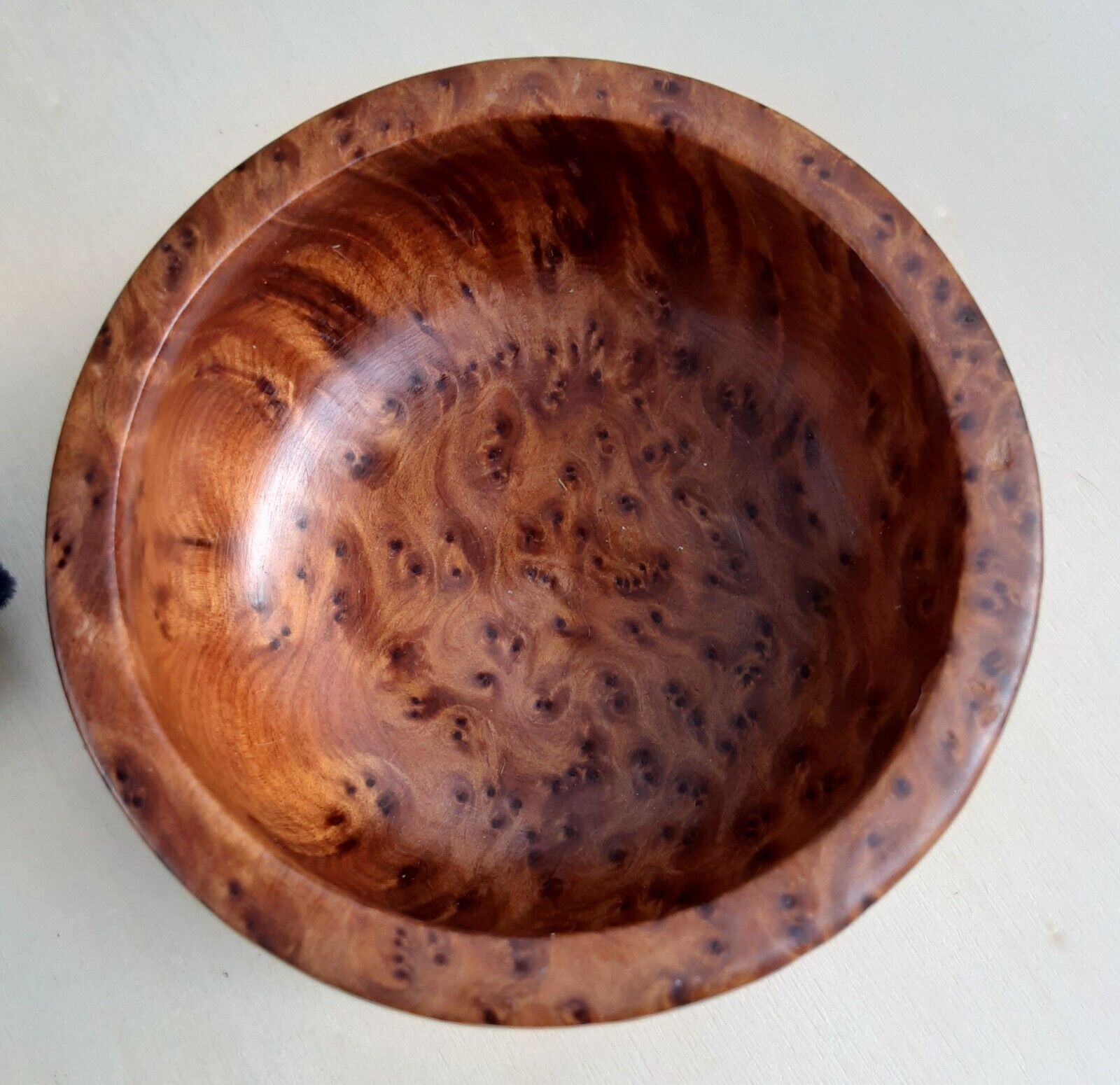 Thuya Moroccan Burl Wood Carved Small Exotic Wood Morocco Bowl 