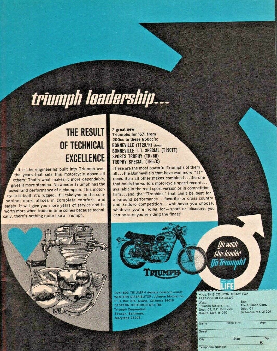 1967 Triumph - Vintage Motorcycle Ad