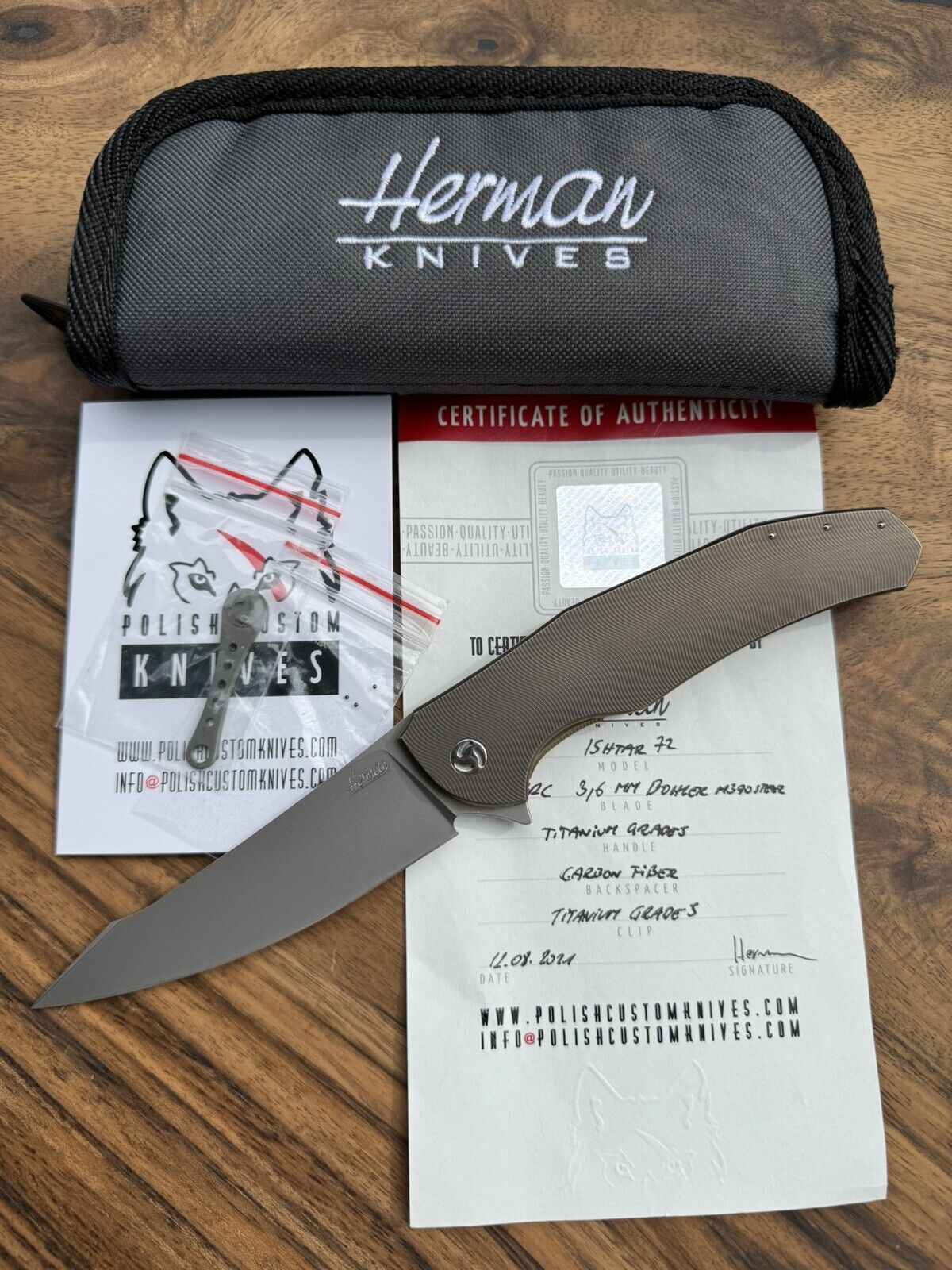 Extremely Hard To Find Herman Knives Ishtar 72