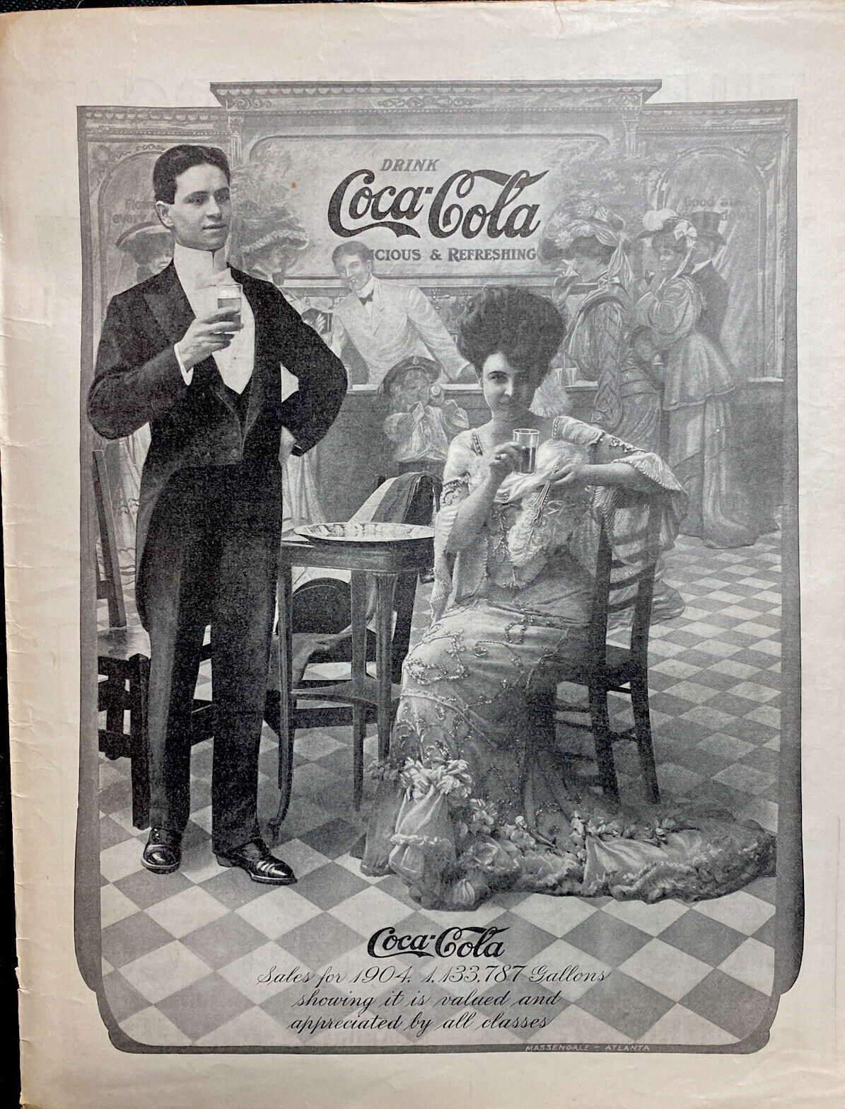 1905 Coca Cola Saturday Evening Post. Very Very Rare Original . Approx 11 X 14.