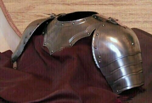 Medieval knight Armor Pair of pauldrons & gorget shoulder Armor Replica