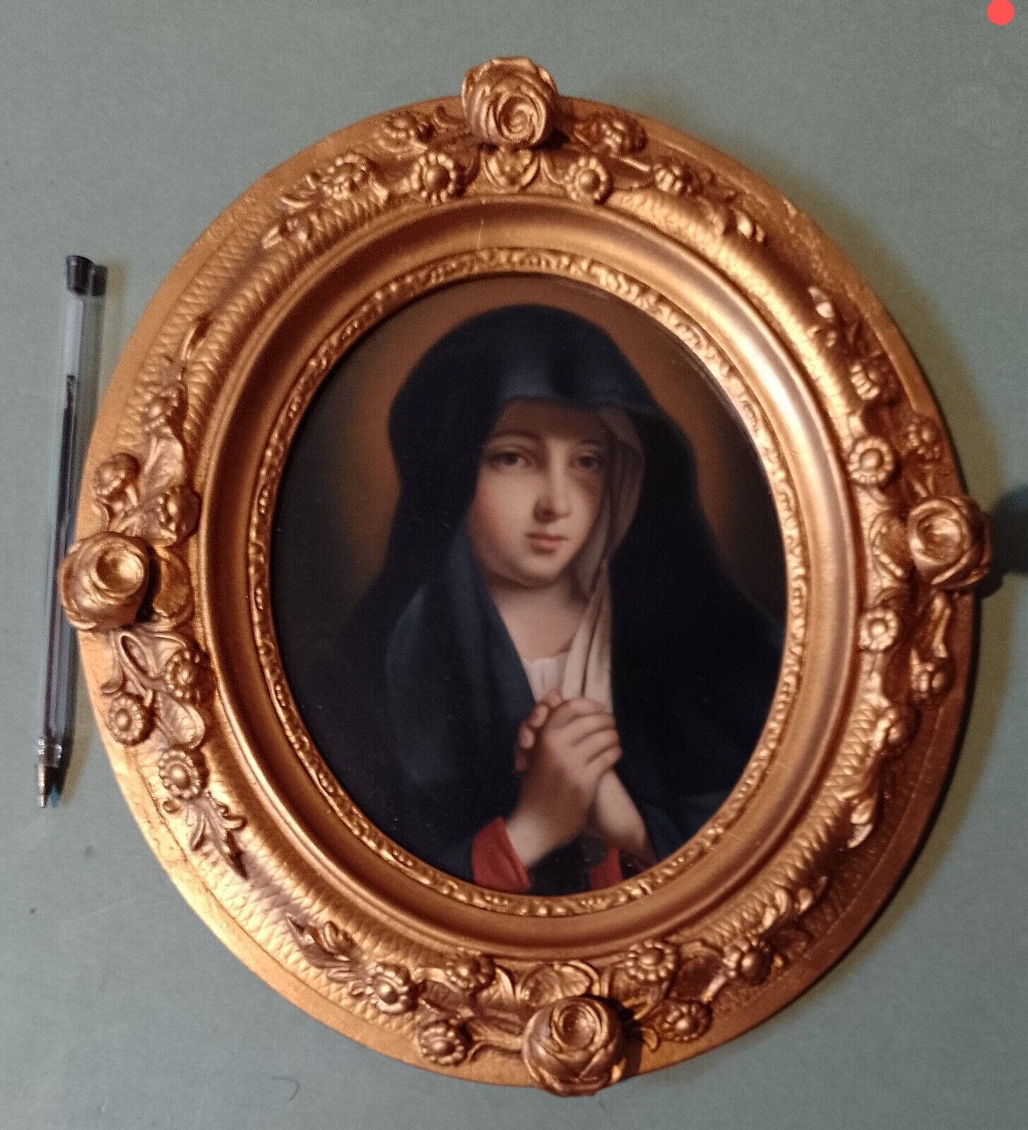 Antique 19th Century Italian Oil On Board Painting Of A Nun Signed Titled Verso
