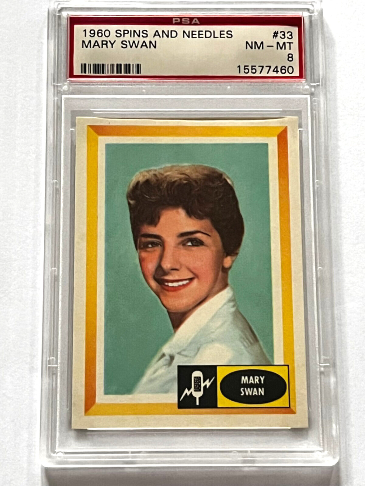 1960 Spins And Needles #33 Mary Swan PSA 8