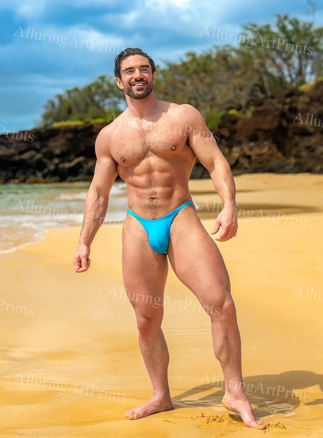 8x10 Male Model Photo Print Muscular Handsome Steve Grand Hunk -JJ334