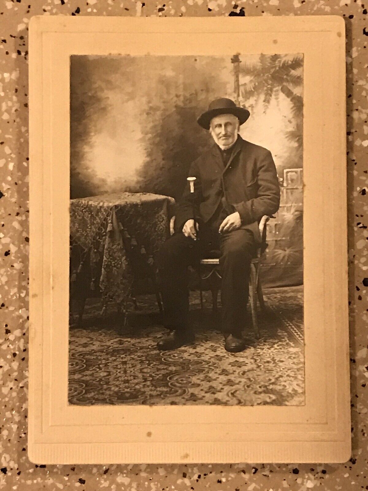 Awesome Antique 1800s Cabinet Photo Card Of Man Sitting Photograph