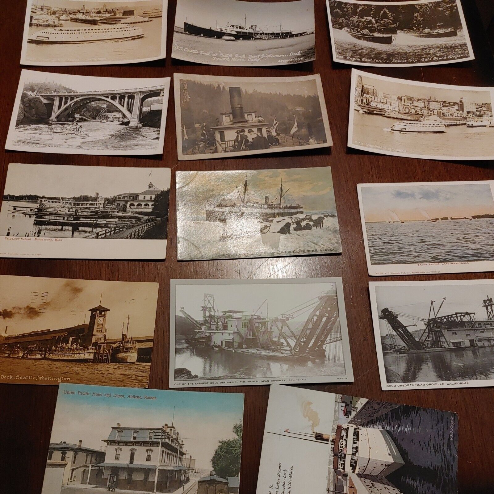 Boats and Transportation Postcard Vintage Lot of 14