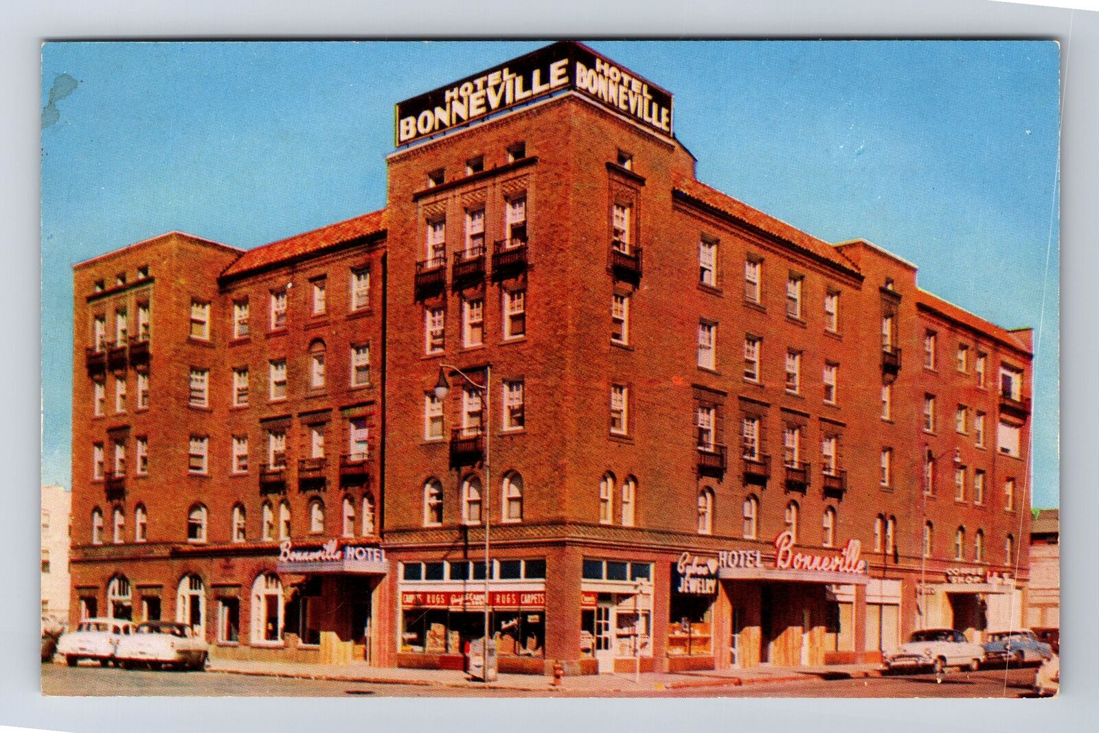 Idaho Falls ID-Idaho, Hotel Bonneville, Fire Proof, Advertising Vintage Postcard