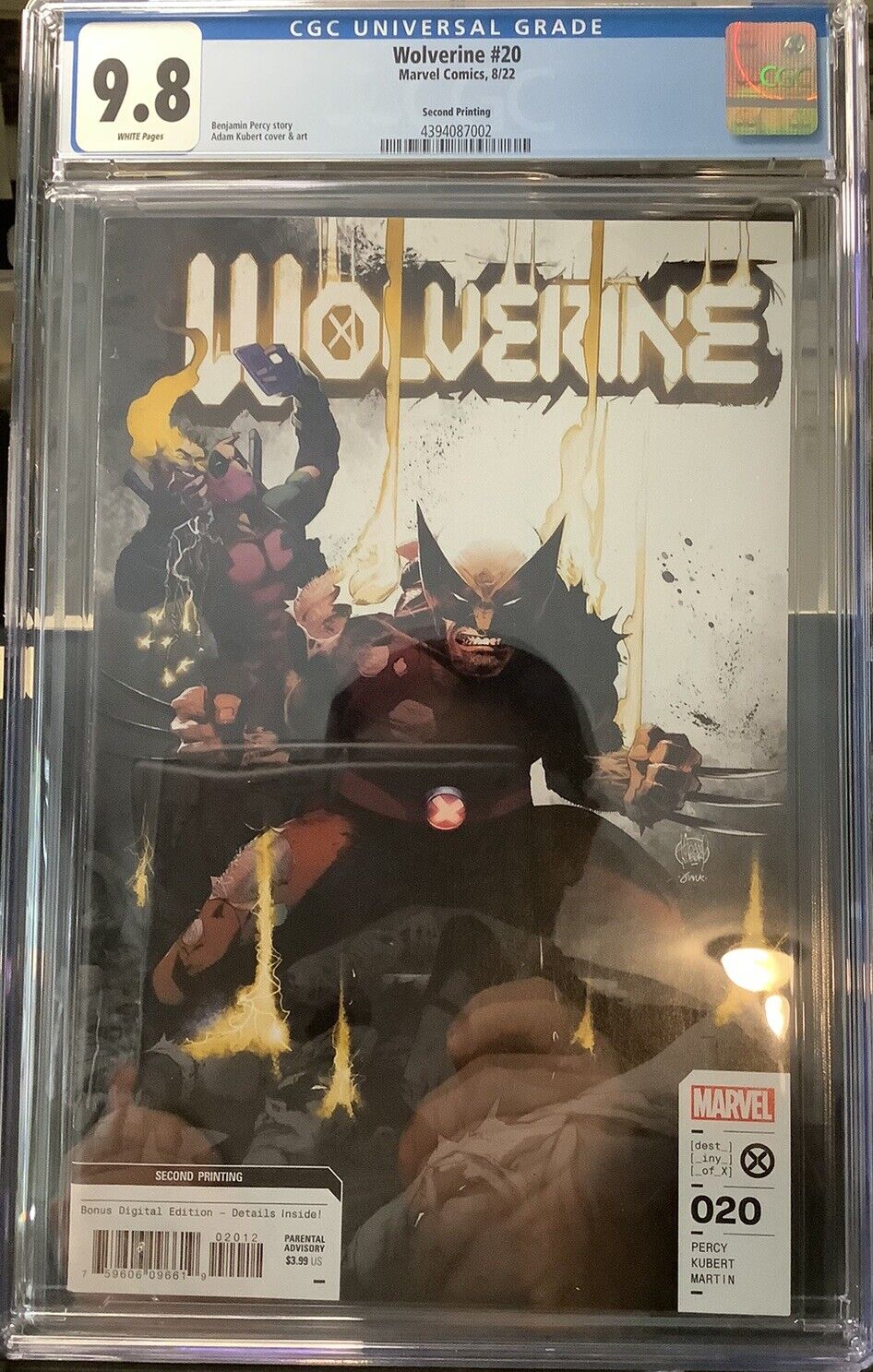 Wolverine 20 CGC 9.8 2nd Printing Marvel 2020 Comic: Deadpool / Wolverine Cover