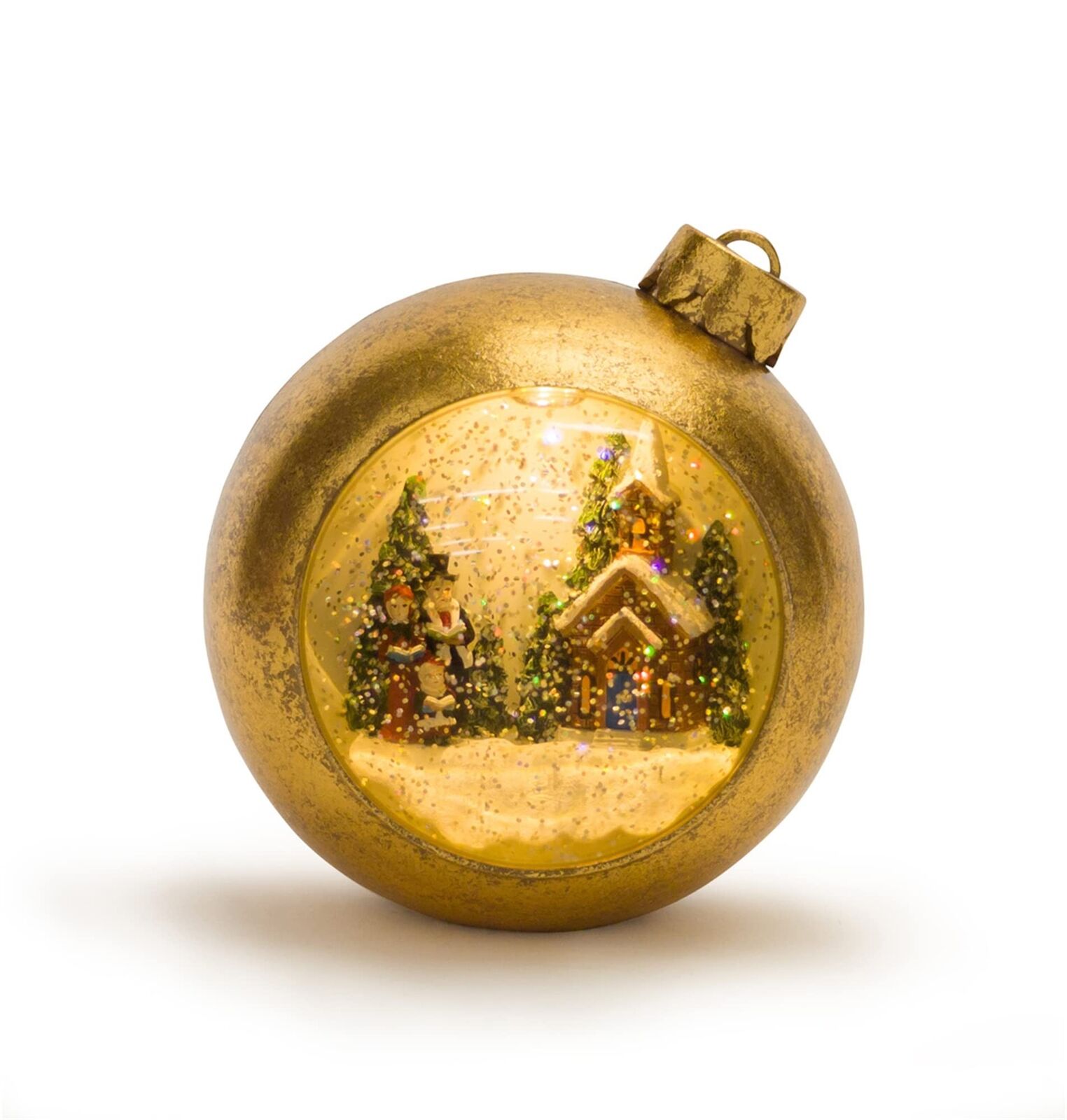 Melrose International Lighted Musical Snow Globe Carolers Ornament