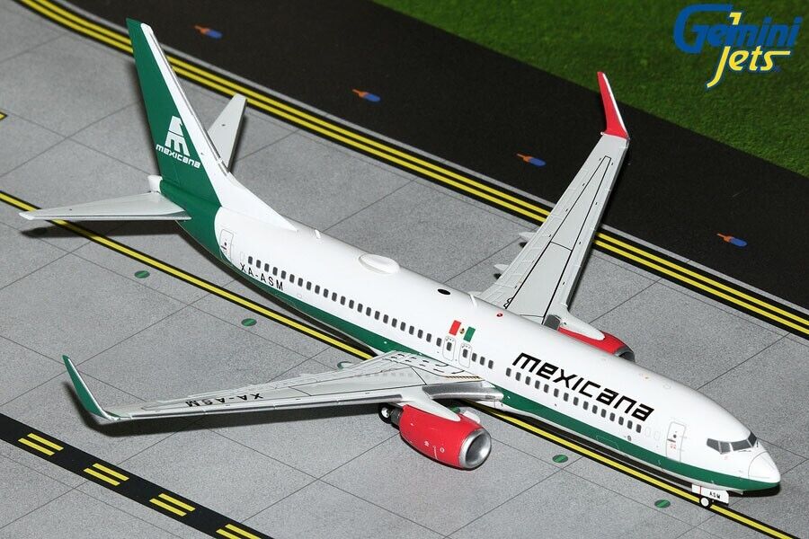 GEMINI200 (G2MXA1303) MEXICANA 737-800 1:200 SCALE DIECAST METAL MODEL