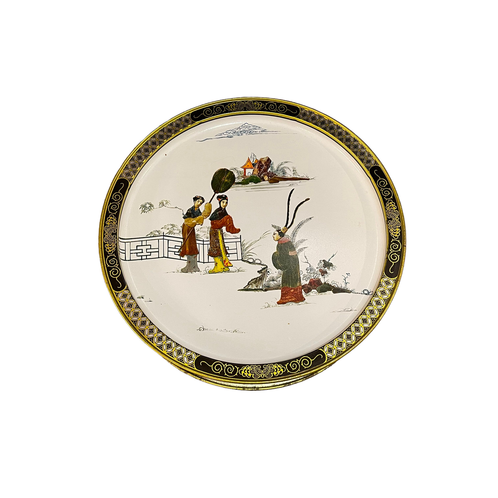 Sunshine Biscuits Rare T\'ang Dynasty Series Round Tin Antique Collectible 1969