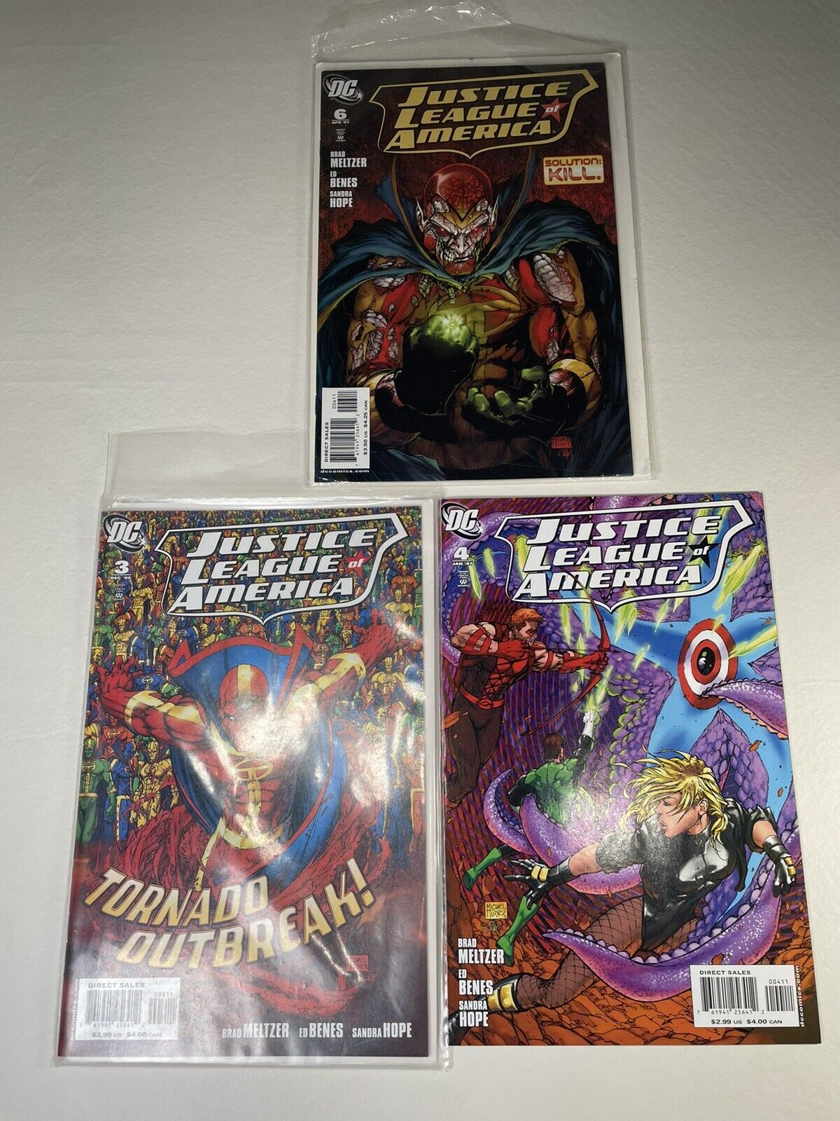 JUSTICE LEAGUE OF AMERICA #3,4 & 6 F/VG