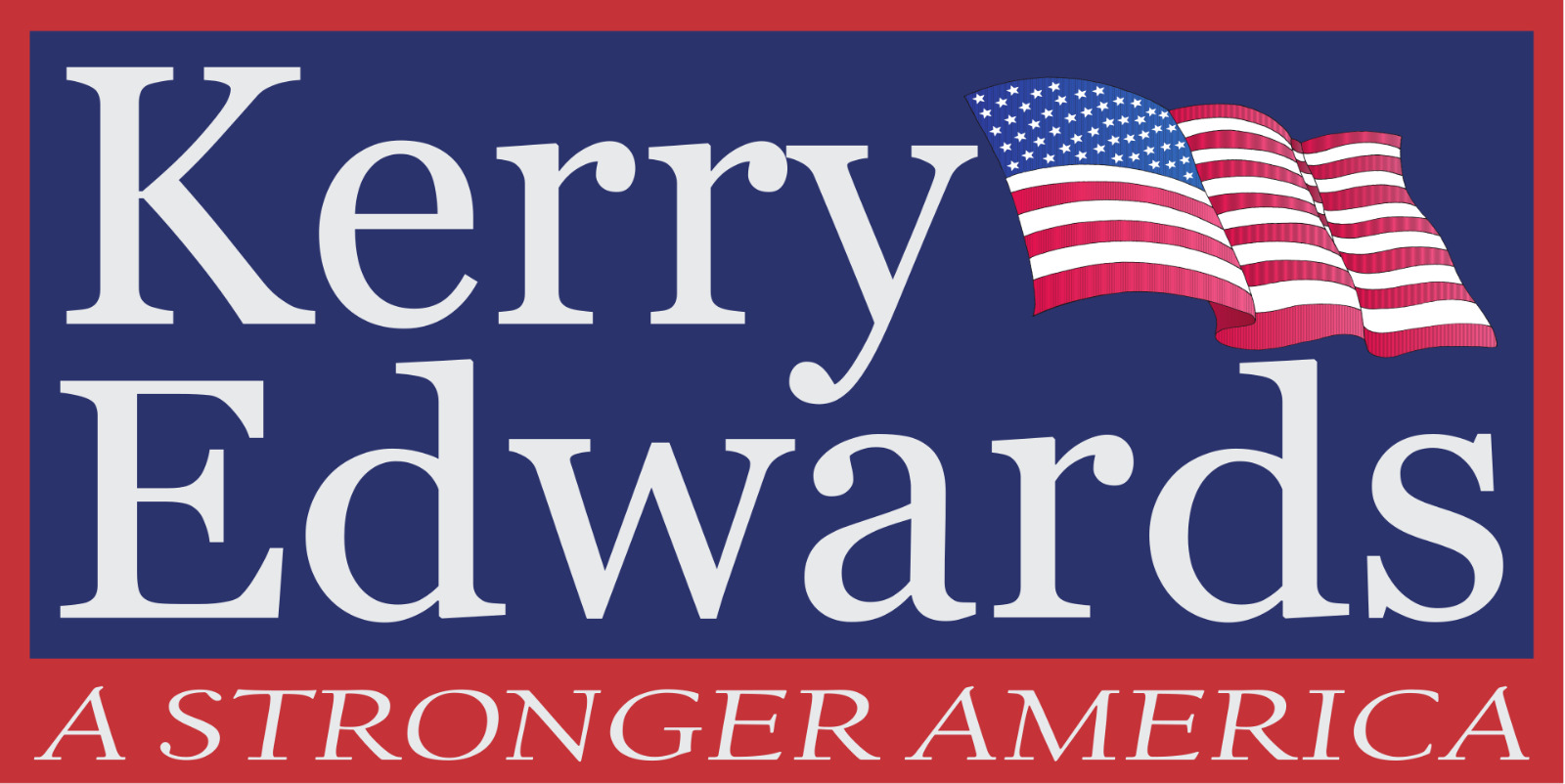 John Kerry John Edwards Replica 2004 President Campaign Bumper Sticker