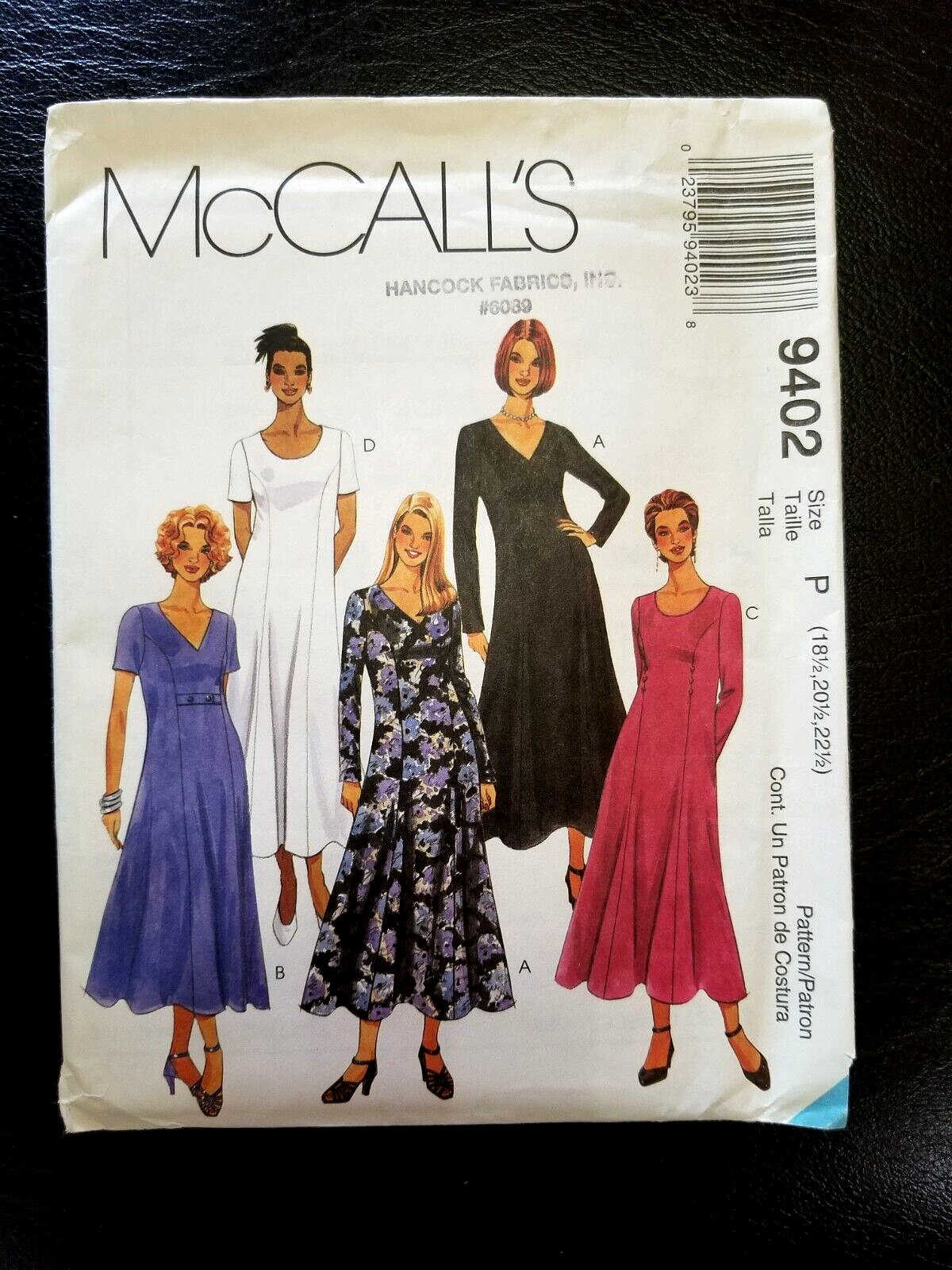 McCall\'s 9402 Size P 18.5-20.5-22.5 Sewing Pattern UNCUT Princess Evening Dress