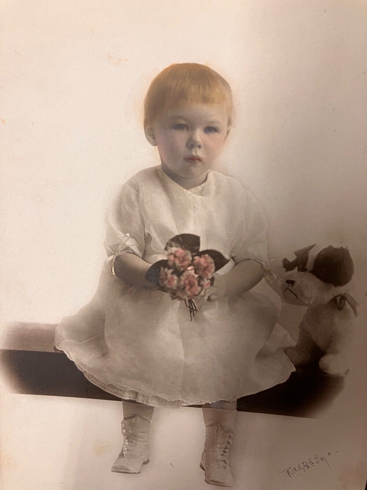 Toddler Photo circa 1920s Rhodes Photography Tacoma, WA