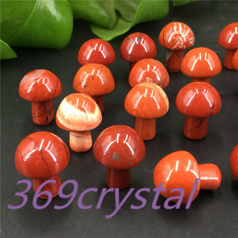 wholesale！ Natural mini mushroom Quartz Crystal Carved Polishing Healing.