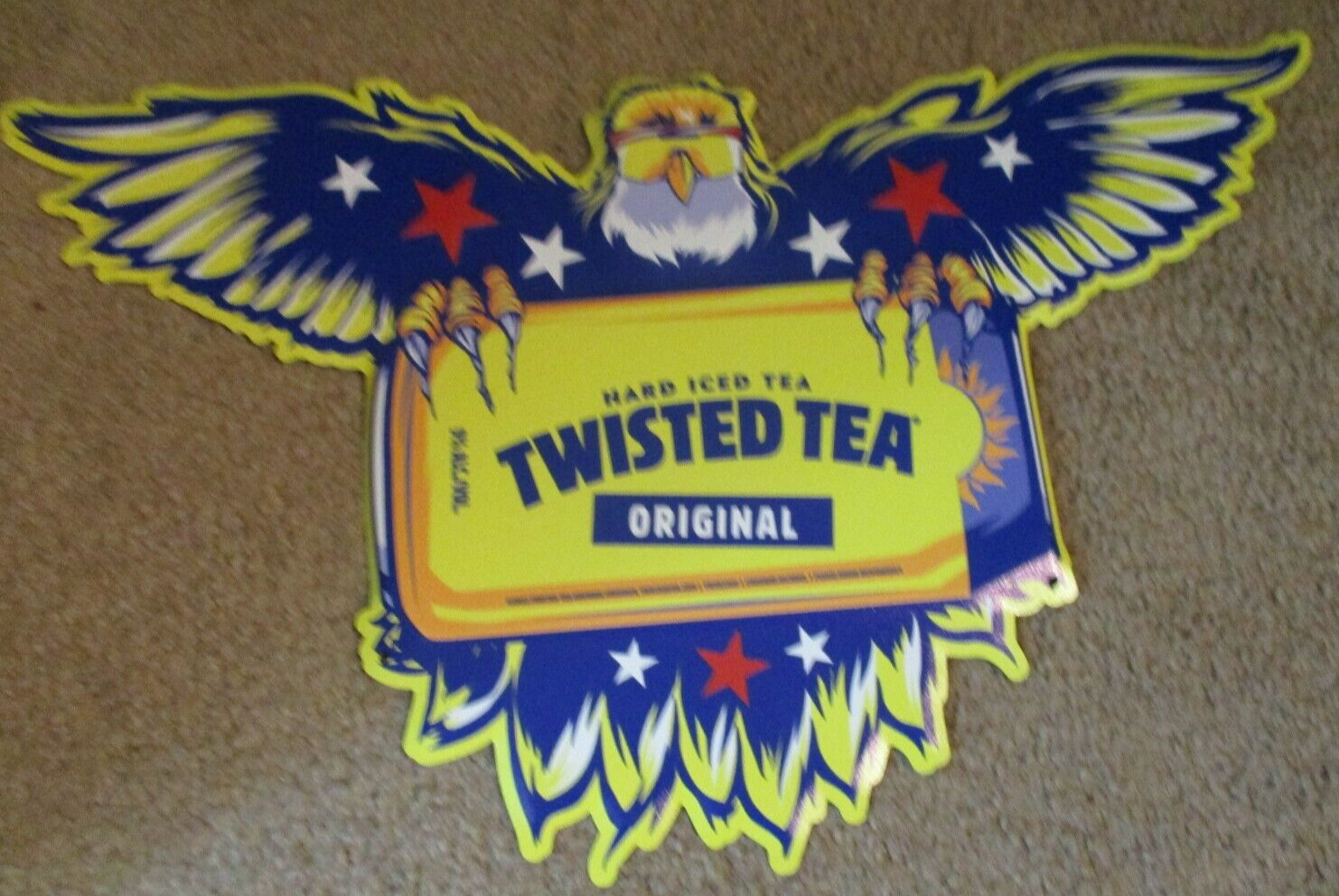 TWISTED TEA hard iced Eagle METAL TACKER SIGN craft beer brewery brewing