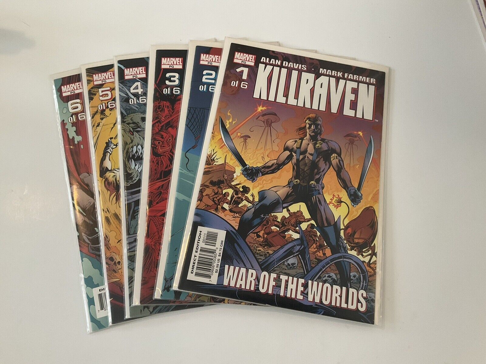 Killraven War Of The Worlds 1 2 3 4 5 6 Lot Run Set Near Mint Nm Marvel