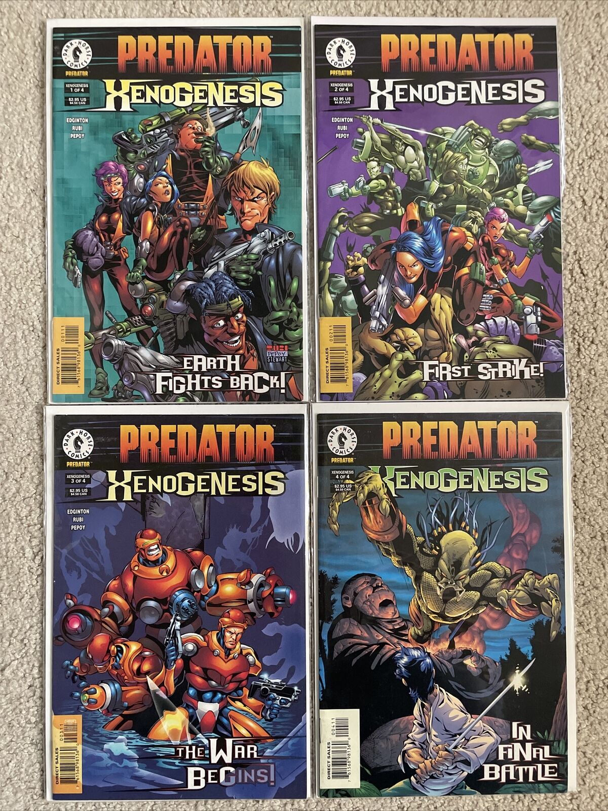 Predator XenoGenesis #1-4 Complete Series Set 1999 Dark Horse Comics Lot