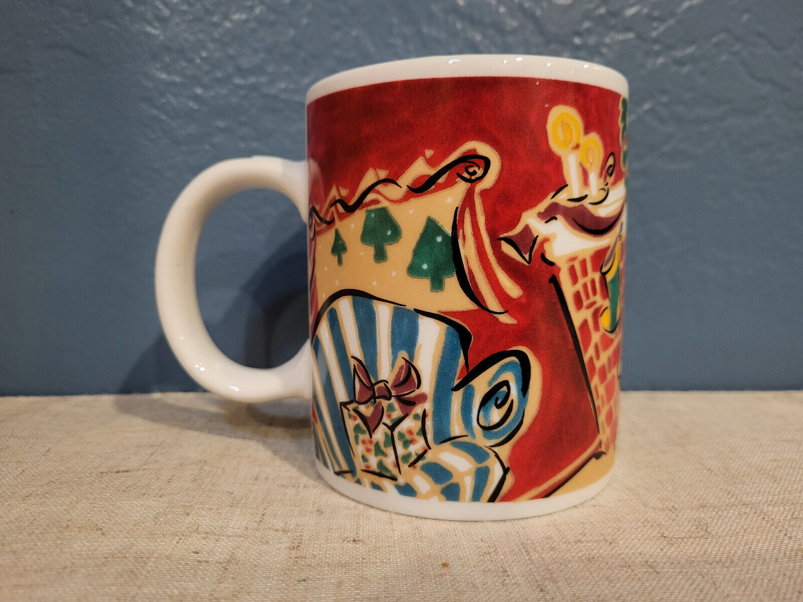 STARBUCKS Home For The Holidays Coffee Tea Mug Cup By MARY GRAVES