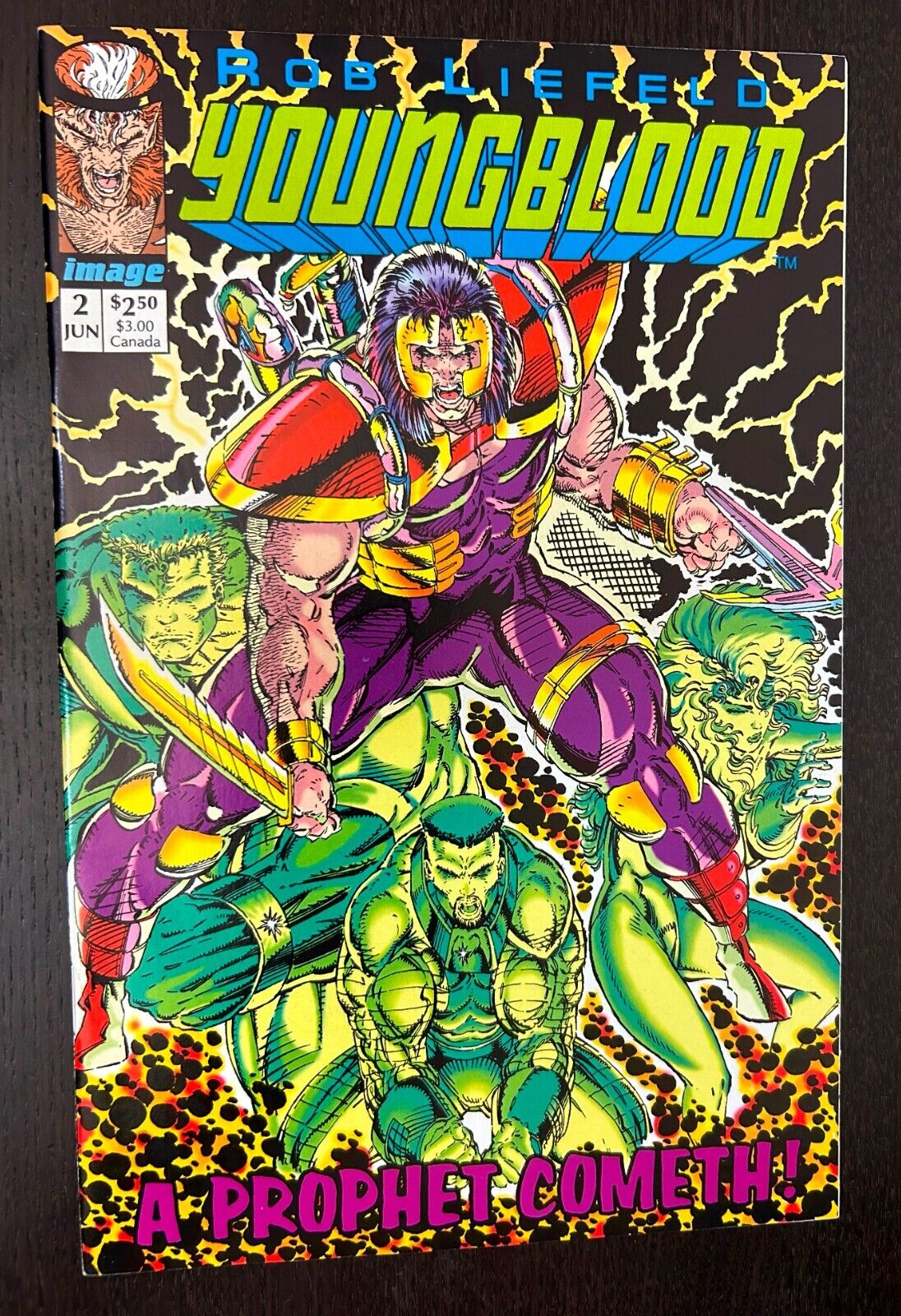 YOUNGBLOOD #2 (Image Comics 1993) -- 1st Appearance PROPHET -- Green Variant