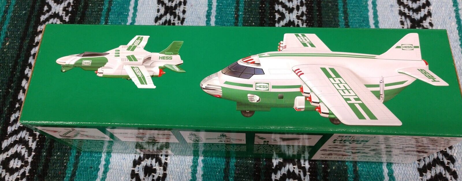 2021 Hess Toy Truck Cargo Plane And Jet Lights Original Collectible