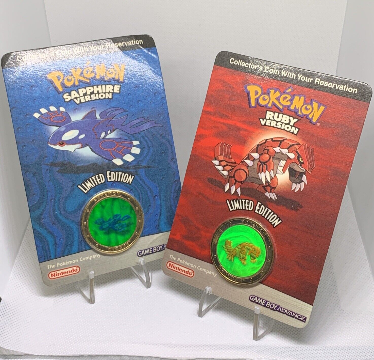 Pokemon Collector Coins -Ruby & Sapphire Versions Limited Edition 2003 - Sealed