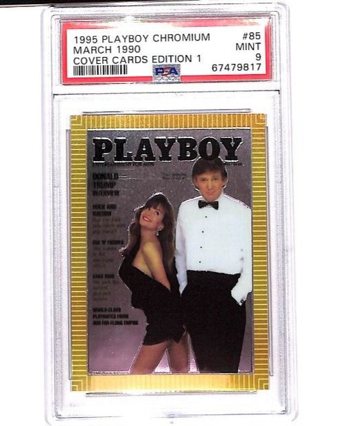 1995 Playboy Chromium Edition 1 Cover March 1990 #85 Donald Trump PSA 9 Mint  #V