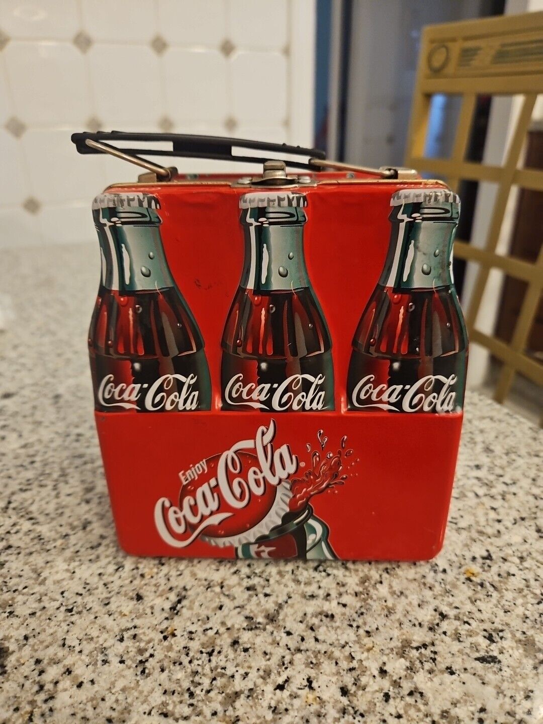 Vintage Coca-Cola Coke Metal Mini Lunch Box Tin Soda Pop 6 Pack