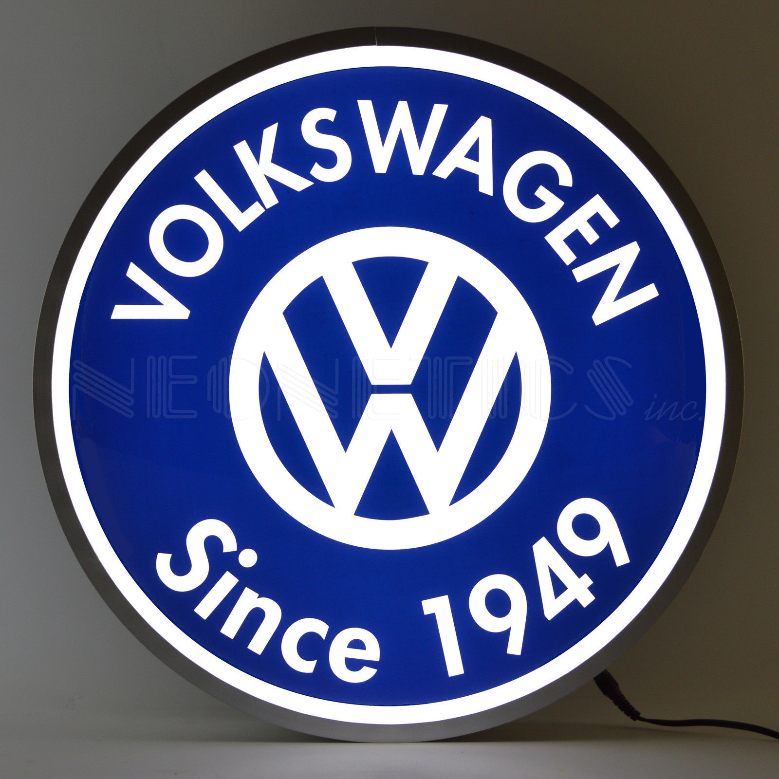 Volkswagen Since 1949 Back Lit LED Sign - Beetle - Bug - Bus - VW - Lamp - 15