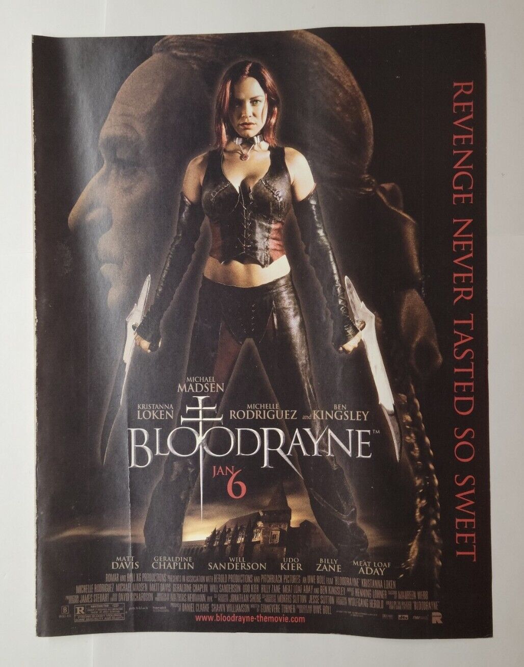 Bloodrayne Movie Premier 2005 Magazine Print Ad Kristanna Lokken