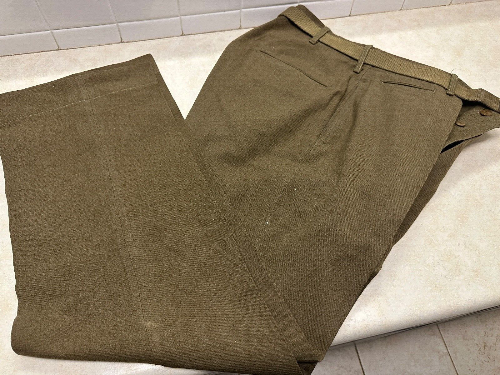 WW2 US Army Wool Pants & Web Belt