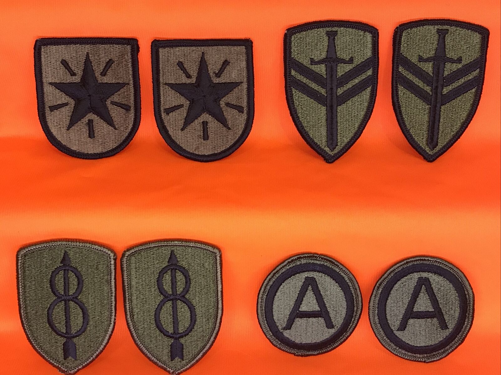 8 Military Embridored Patches New