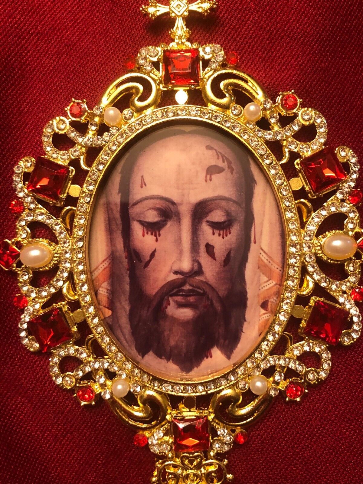 Holy Face of Jesus Jeweled Shrine - Veronica's Veil