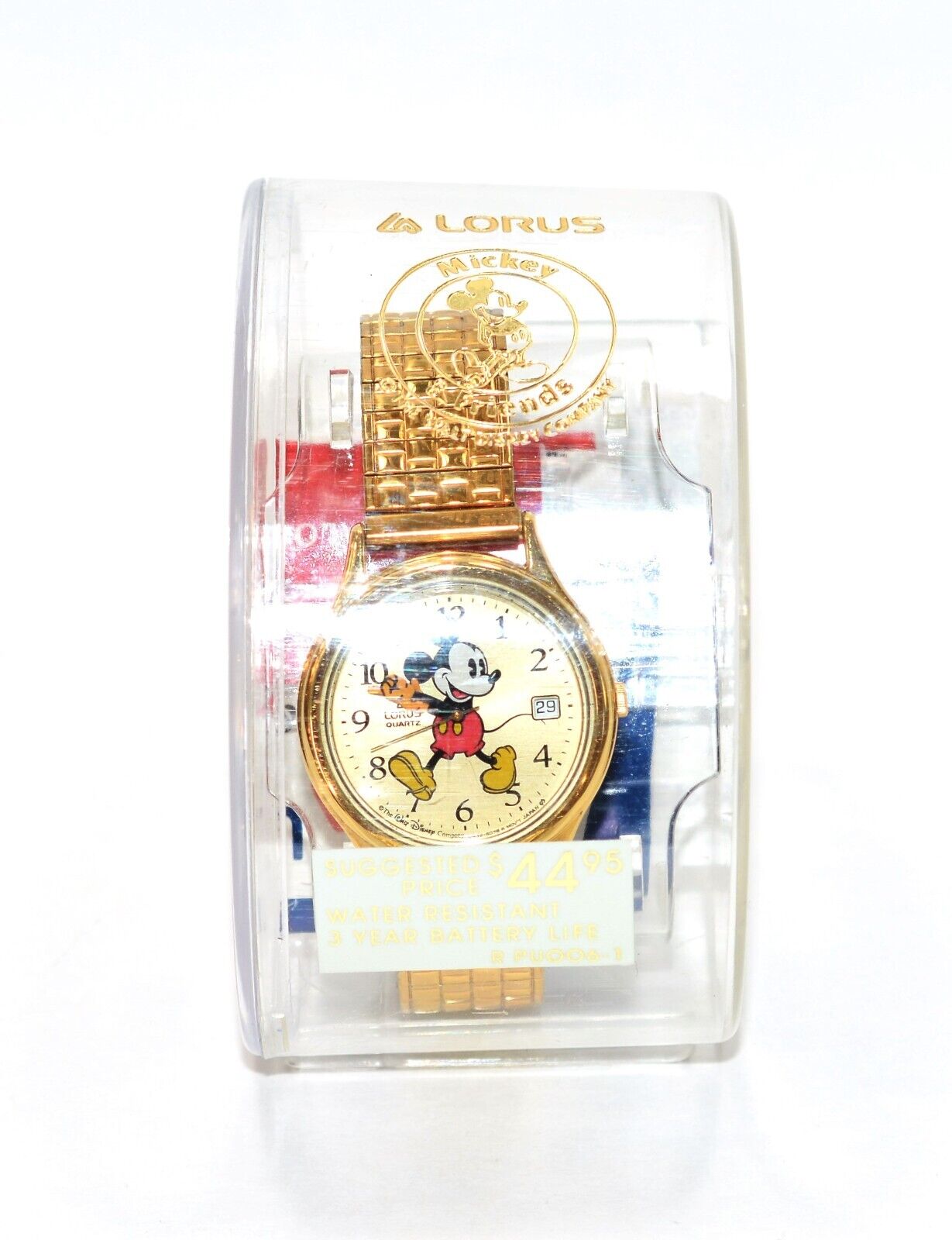 NIB Vintage 1990s Lorus Mickey & Friends Wristwatch PU006-1 Vintage Mickey Watch