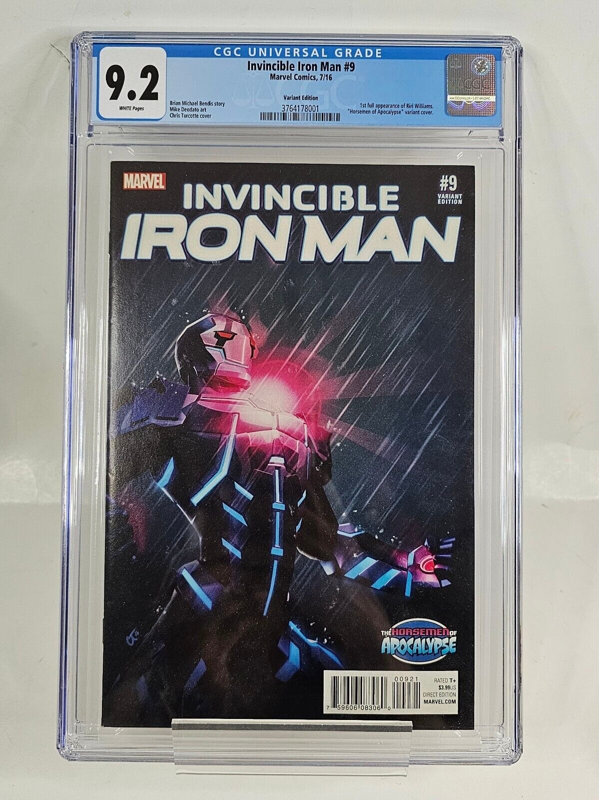 Invincible Iron Man #9 CGC 9.2 Horsemen Of the Apocalypse Variant Riri WIlliams