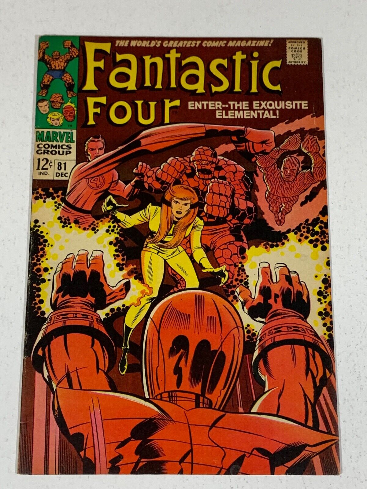 Fantastic Four 81 Dec 1968, CRYSTAL JOINS FANTASTIC FOUR  Stan Lee & Jack Kirby