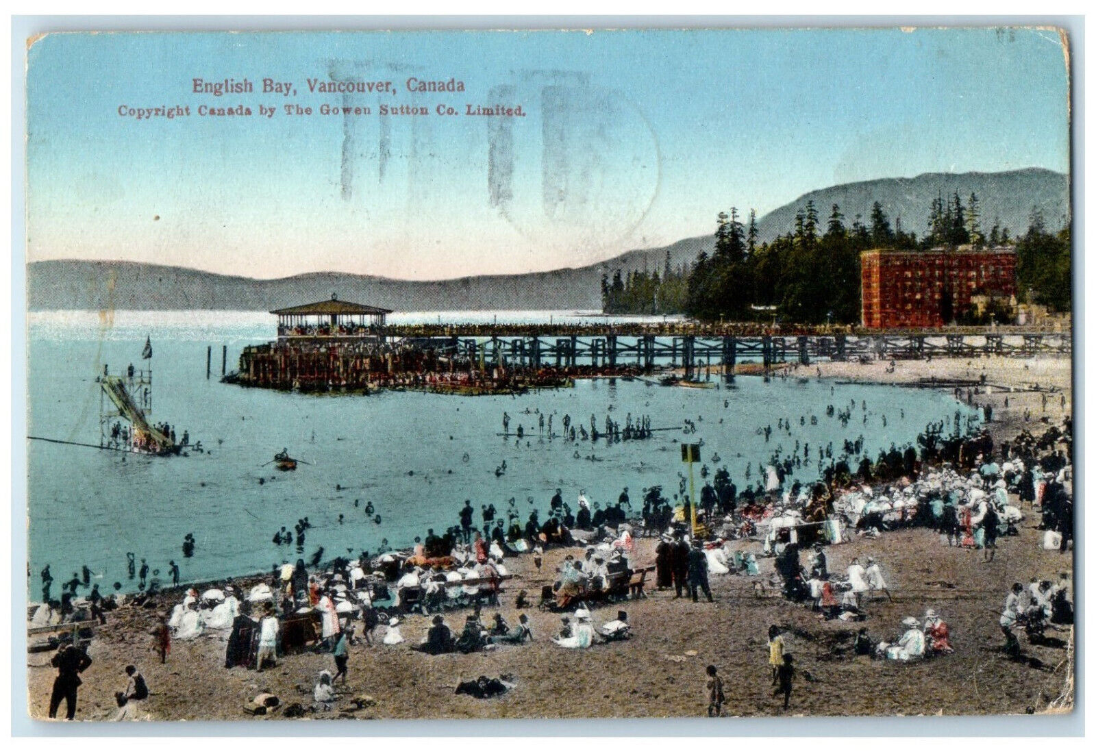 1923 English Bay Vancouver British Columbia Canada Vintage Posted Postcard