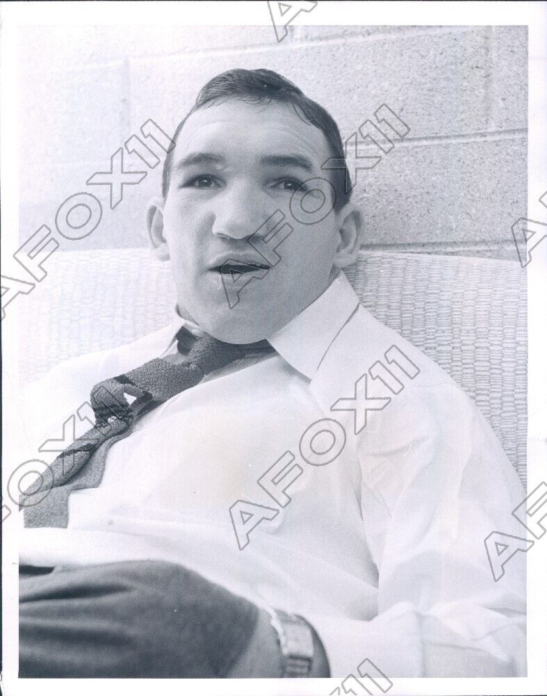 1962 Champion Middleweight Boxer Gene Fullmer Loafing Press Photo