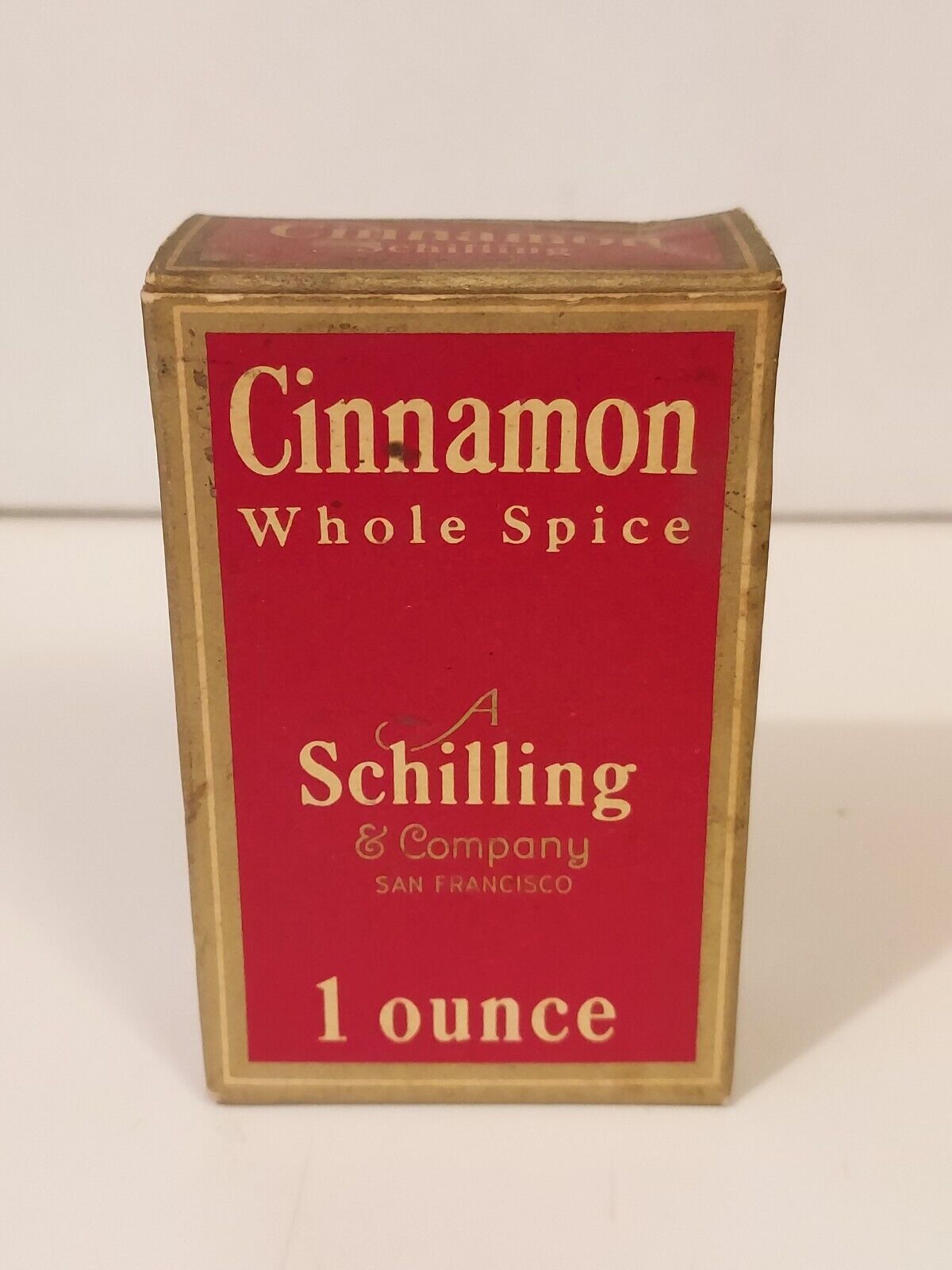 Schilling Brand Vintage 1930s Cinnamon Whole Spice Box
